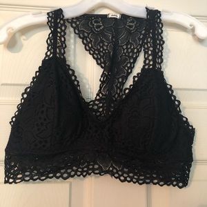 Black lace bralette